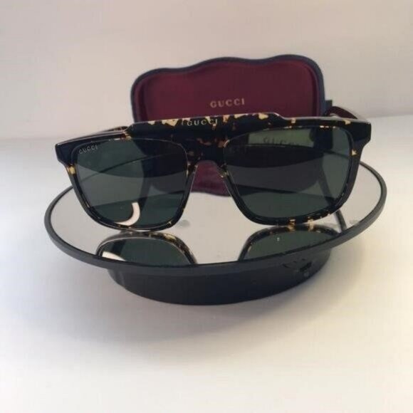 New Original Gucci GG1039S Havana tortoise square-frame sunglasses - Picture 6 of 12